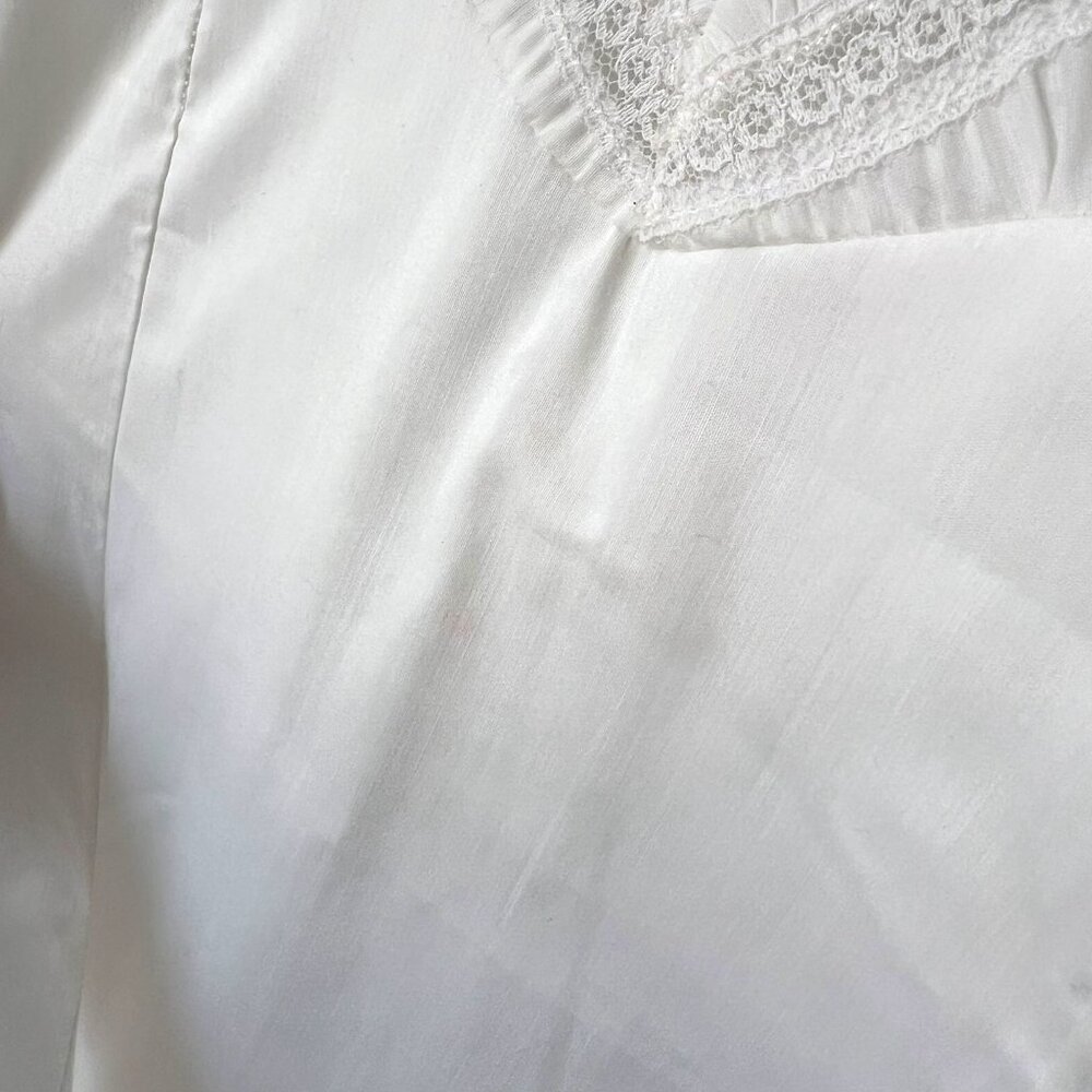 Vintage 60s White Knee Length Slip Small - Picture 10 of 12